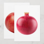 Invitation Grenade Rouge Entière Fraîche Fruit Alimentation S (Devant / Derrière)