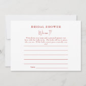 Invitation Grenade Turscan Qui Suis-Je Jeu De Fête des mariée (Devant)