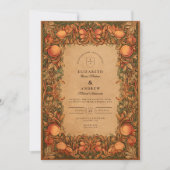 Invitation Grenade vintage Art nouveau Mariage (Devant)