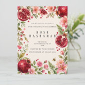 Invitation Grenades Aquarelle Rosh Hashanah (Debout devant)