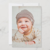 Invitation Grenouille 1er anniversaire froggy tropical faune (Dos)