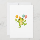 Invitation Grenouille 1er anniversaire mignonne tendance (Dos)