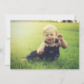 Invitation Grenouille 1er anniversaire rayures de fête Invita (Dos)