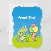 Invitation Grenouille à crème glacée (Devant)