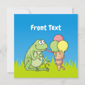 Invitation Grenouille à crème glacée (Devant)