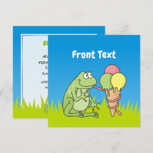Invitation Grenouille à crème glacée