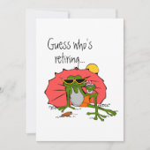 Invitation Grenouille à la fête de la retraite à la plage (Devant)