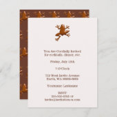 Invitation Grenouille au chocolat (Devant / Derrière)