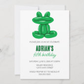 Invitation Grenouille Balloon Animal fête d'anniversaire (Devant)
