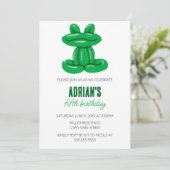 Invitation Grenouille Balloon Animal fête d'anniversaire (Debout devant)