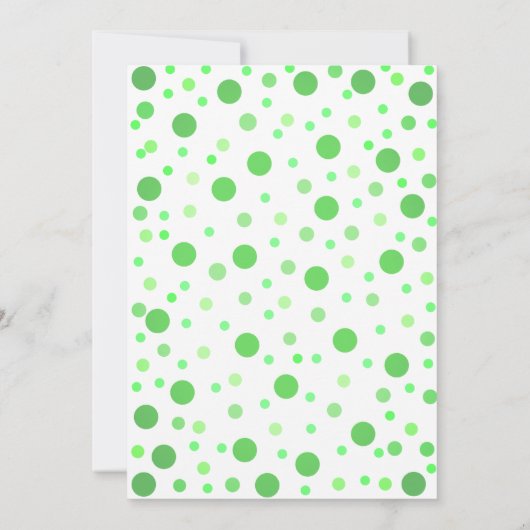 Invitation Grenouille bébé 1er anniversaire confetti vert per (Dos)