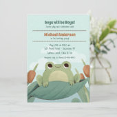 Invitation Grenouille Dans L'Étang (Debout devant)