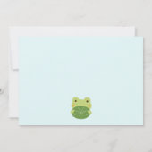 Invitation Grenouille dans l'étang/Baby shower tortue Invitat (Dos)