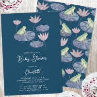 Grenouille dans un Baby shower mignon en étang Lil