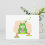 Invitation Grenouille de la Saint-Valentin (Debout devant)