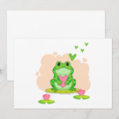 Invitation Grenouille de la Saint-Valentin (Devant / Derrière)