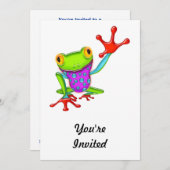 Invitation Grenouille de ondulation de dard de poison (Devant / Derrière)