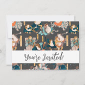 Invitation Grenouille japonaise ukiyo-e Froggies (Devant)