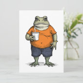 Invitation Grenouille paresseuse drôle (Debout devant)