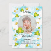 Invitation Grenouille Prince 1er anniversaire (Devant)