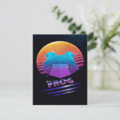 Invitation Grenouille rétro synthwave Grenouille verte Amoure (Debout devant)
