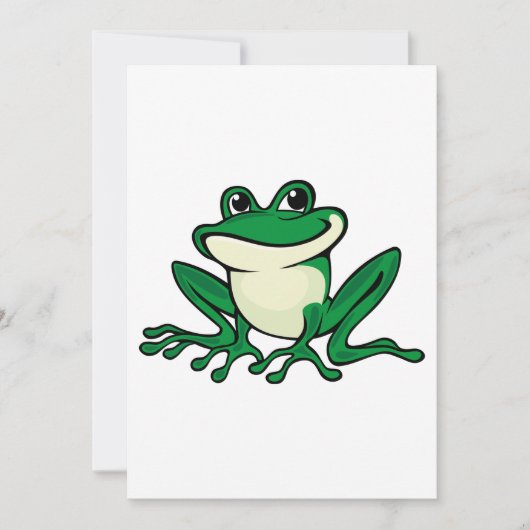 Invitation Grenouille verte (Devant)