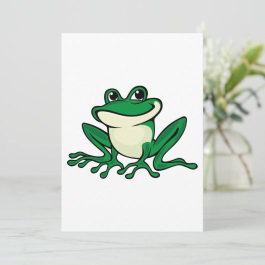 Invitation Grenouille verte (Debout devant)