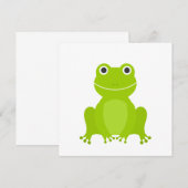 Invitation Grenouille verte mignonne (Devant / Derrière)