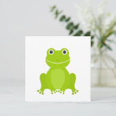Invitation Grenouille verte mignonne (Debout devant)