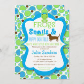 Invitation Grenouilles, escargots et cagouilles à Chien - Bab (Devant / Derrière)