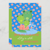 Invitation Grenouilles joyeuses (Devant / Derrière)