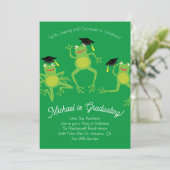 Invitation Grenouilles Primaire de la partie de graduation él (Debout devant)