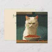 Invitation Grève alimentaire de chat (Devant / Derrière)