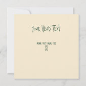 Invitation Grève alimentaire de chat (Dos)