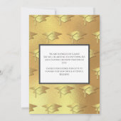 Invitation Grey and Gold Graduation (Dos)