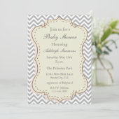 Invitation Grey Chevron (Debout devant)