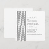 Invitation Grey Chevron Mariage frontalier Inviter (Devant / Derrière)