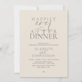 Invitation Grey Cream Happily Ever After Dinner Wedding (Devant)