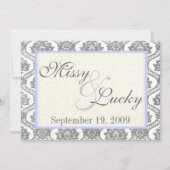 Invitation Grey Damask (Devant)