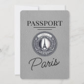 Invitation Grey Paris Passport Mariage (Dos)