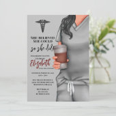 Invitation Grey Scrubs Infirmière École de soins infirmiers I (Debout devant)