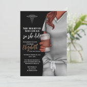 Invitation Grey Scrubs Infirmière École de soins infirmiers I (Debout devant)