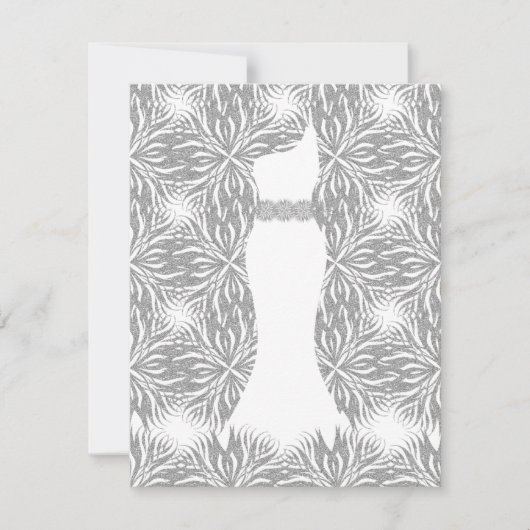 Invitation grey star flower (Devant)