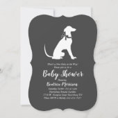 Invitation Greyhound Chig Baby shower genre neutre (Devant)