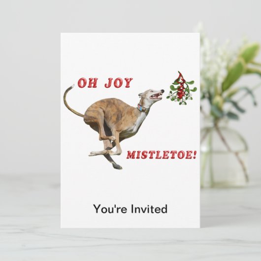Invitation Greyhound et Mistletoe (Debout devant)