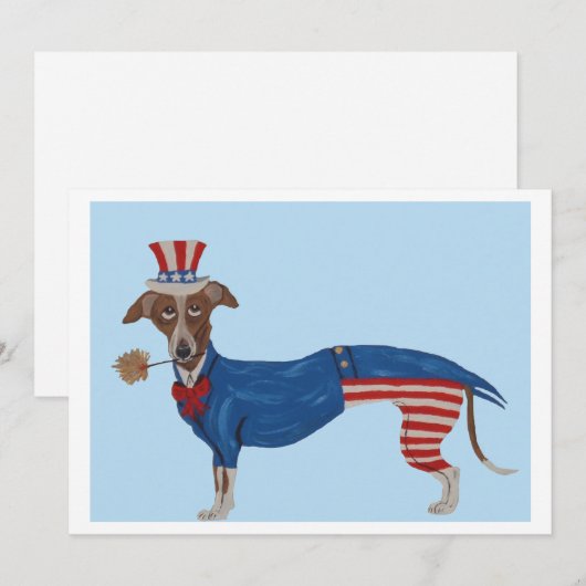 Invitation Greyhound Uncle Sam (Devant / Derrière)