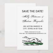 Invitation Greyhound Whippet à la tête d'un emblème de crête  (Devant / Derrière)