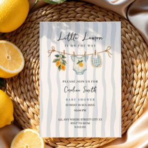 Invitation gribouillage petite citron citrique fantaisiste ba