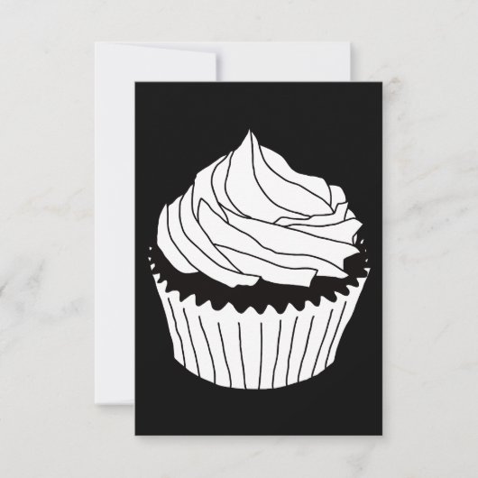 Invitation gribouillages de cupcake (Devant)