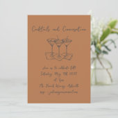 Invitation Gribouillages manuscrits cocktails conversation au (Debout devant)